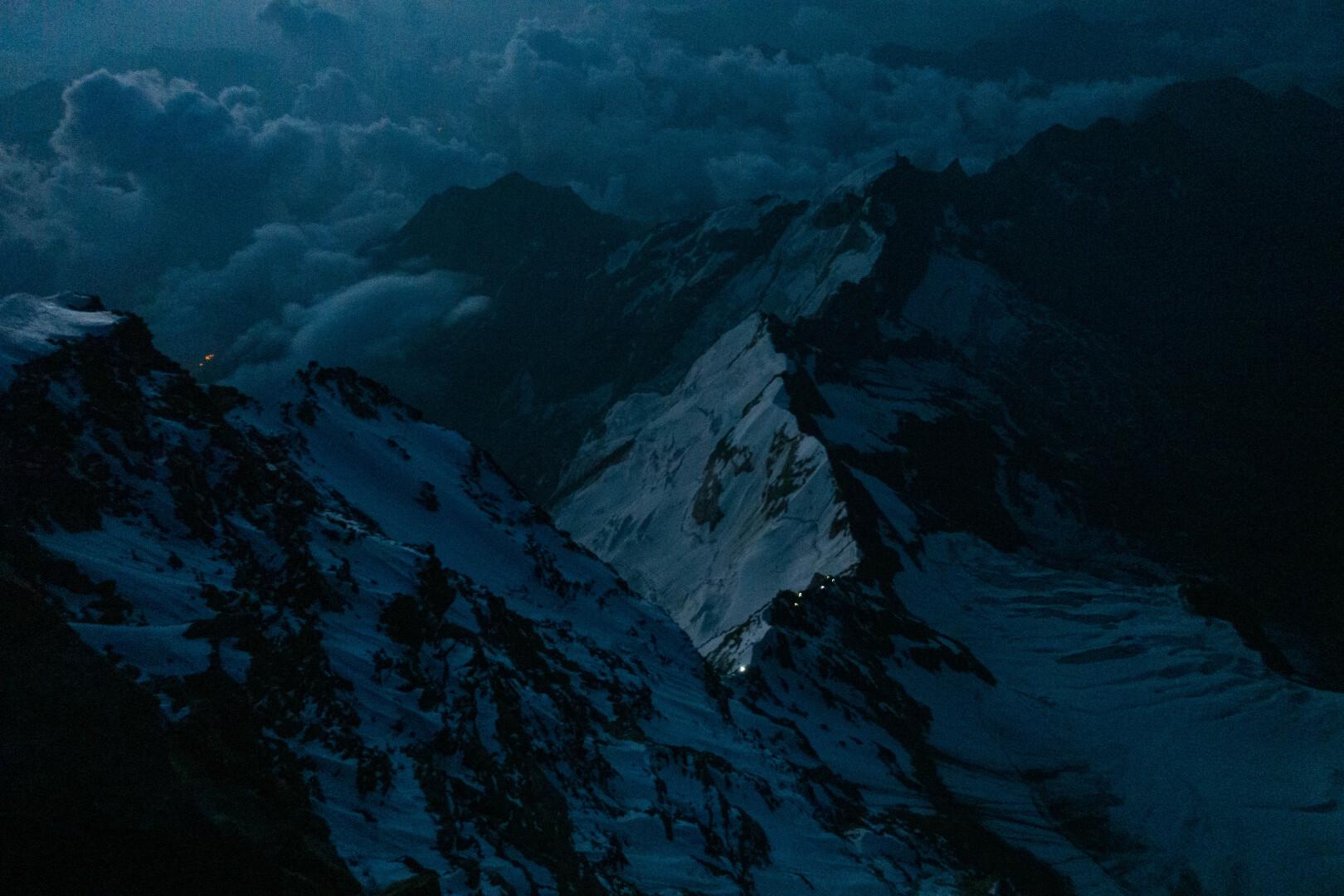 Early morning from the Margherita hut